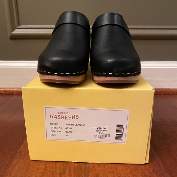 Swedish Hasbeens clogs. Size 39. Black. Worn 2-3 times - Picture 4 of 4